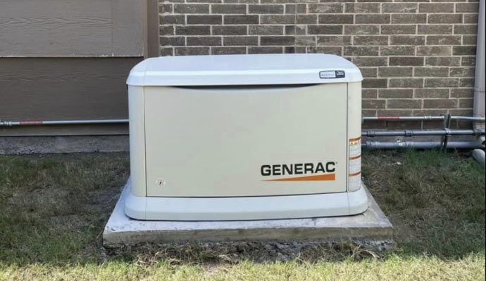 Installed Generac backup generator