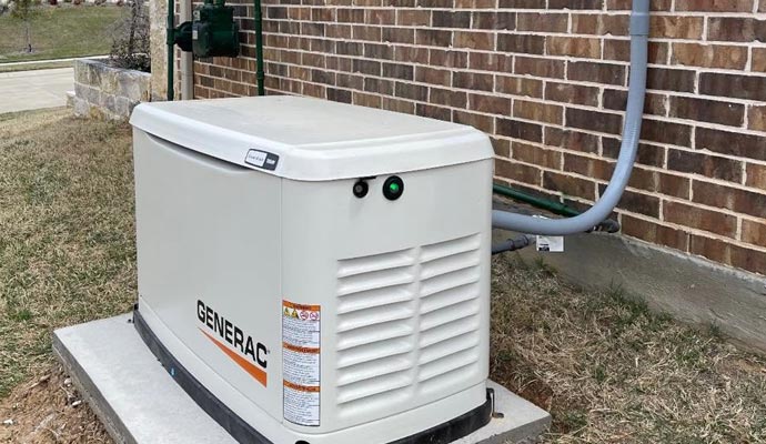 An installed a clean generator