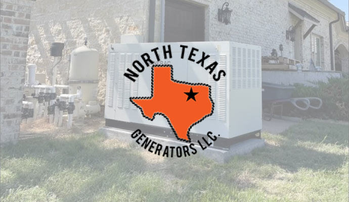 installed generator with an overlay of North Texas Generators logo