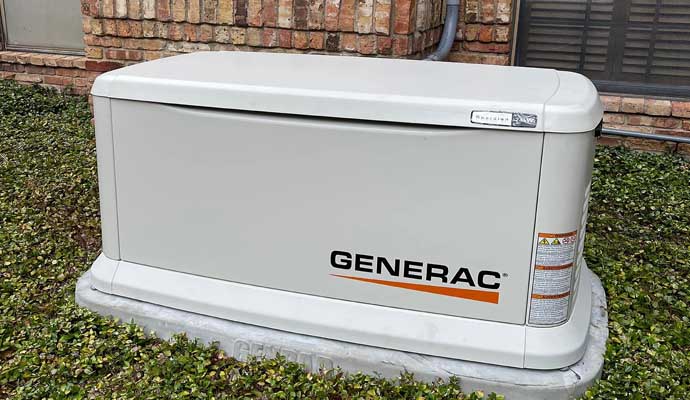 An installed backup generator